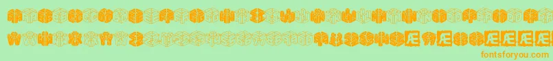 3DLetBrk Font – Orange Fonts on Green Background