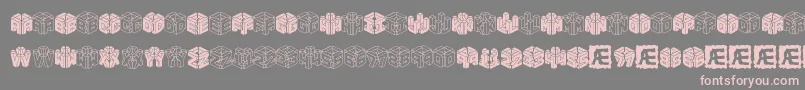 3DLetBrk Font – Pink Fonts on Gray Background