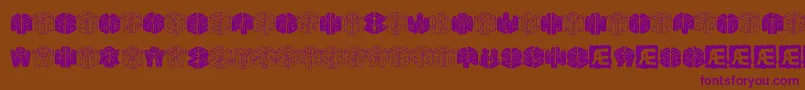 3DLetBrk Font – Purple Fonts on Brown Background