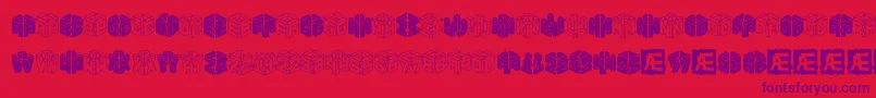 3DLetBrk Font – Purple Fonts on Red Background