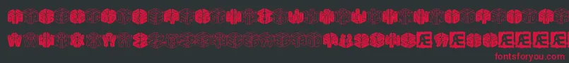 3DLetBrk Font – Red Fonts on Black Background