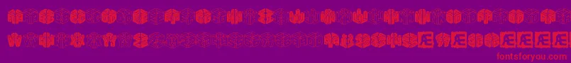 3DLetBrk-Schriftart – Rote Schriften auf violettem Hintergrund