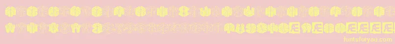 3DLetBrk Font – Yellow Fonts on Pink Background