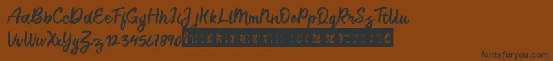 RoughSketch Font – Black Fonts on Brown Background