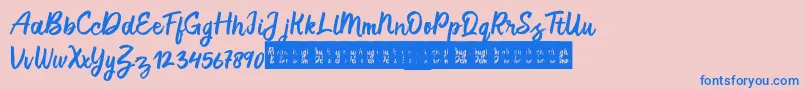 RoughSketch Font – Blue Fonts on Pink Background