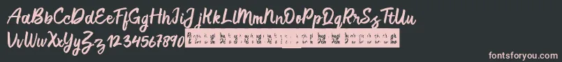 RoughSketch Font – Pink Fonts on Black Background