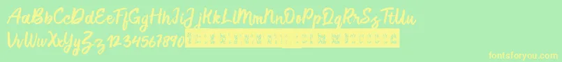 RoughSketch Font – Yellow Fonts on Green Background