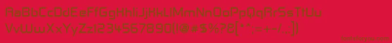 Contf Font – Brown Fonts on Red Background