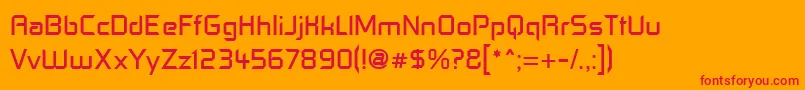 Contf Font – Red Fonts on Orange Background