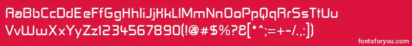 Contf Font – White Fonts on Red Background