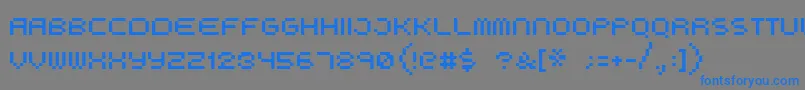 BooCity Font – Blue Fonts on Gray Background