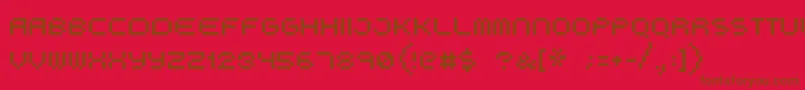BooCity Font – Brown Fonts on Red Background