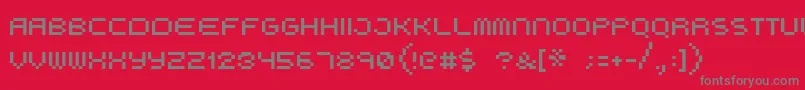 BooCity Font – Gray Fonts on Red Background