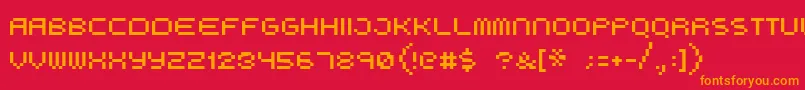 BooCity Font – Orange Fonts on Red Background