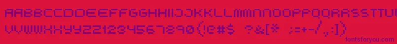 BooCity Font – Purple Fonts on Red Background
