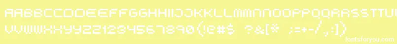 BooCity Font – White Fonts on Yellow Background