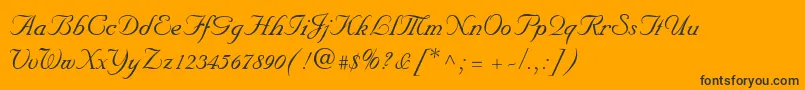 NuptialScript Font – Black Fonts on Orange Background