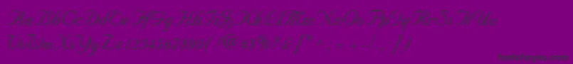 NuptialScript Font – Black Fonts on Purple Background