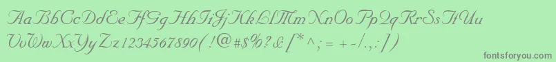 NuptialScript Font – Gray Fonts on Green Background
