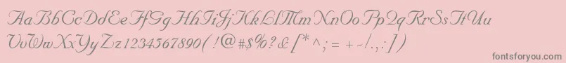 NuptialScript Font – Gray Fonts on Pink Background