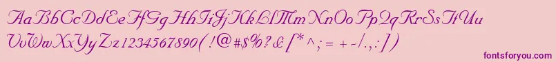 NuptialScript Font – Purple Fonts on Pink Background