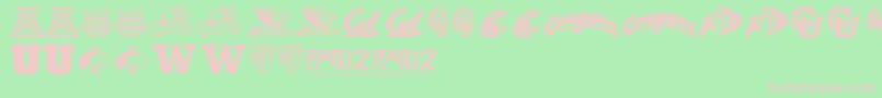 Pac12 Font – Pink Fonts on Green Background