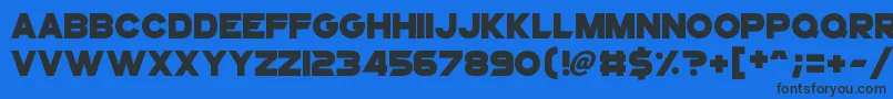 Шрифт SuperstarX – чёрные шрифты на синем фоне