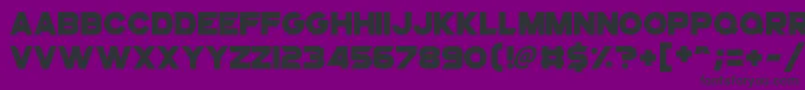 SuperstarX-fontti – mustat fontit violetilla taustalla