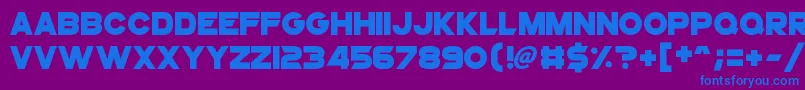 SuperstarX Font – Blue Fonts on Purple Background