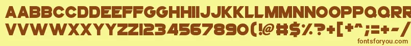 SuperstarX Font – Brown Fonts on Yellow Background