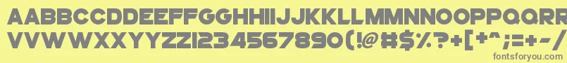 SuperstarX Font – Gray Fonts on Yellow Background
