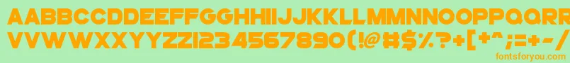 SuperstarX Font – Orange Fonts on Green Background