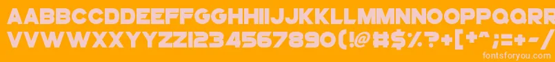 SuperstarX Font – Pink Fonts on Orange Background