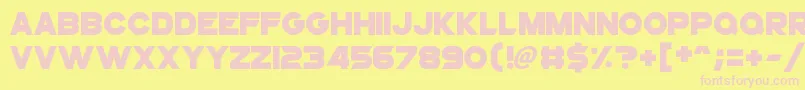 Шрифт SuperstarX – розовые шрифты на жёлтом фоне