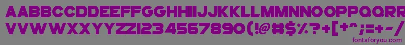 SuperstarX-fontti – violetit fontit harmaalla taustalla
