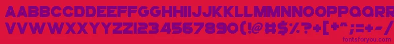 SuperstarX Font – Purple Fonts on Red Background