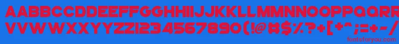 SuperstarX Font – Red Fonts on Blue Background