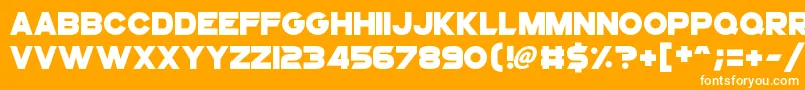 SuperstarX Font – White Fonts on Orange Background