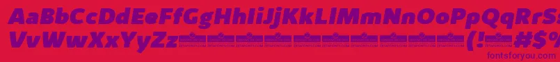 KabrioAlternateHeavyItalicTrial Font – Purple Fonts on Red Background