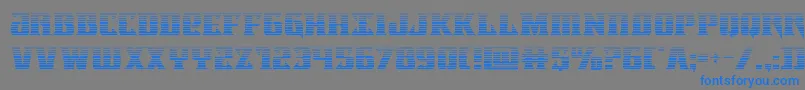 フォントLifeforcegrad – 灰色の背景に青い文字
