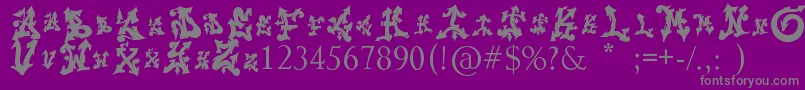 Trolldesigns Font – Gray Fonts on Purple Background