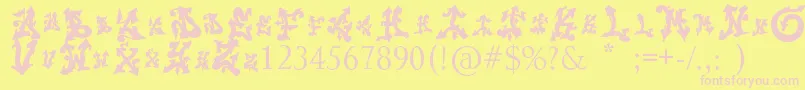 Trolldesigns Font – Pink Fonts on Yellow Background