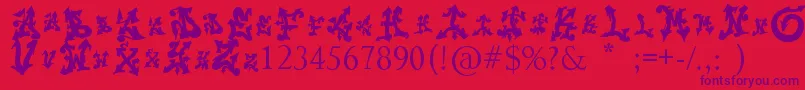 Trolldesigns Font – Purple Fonts on Red Background
