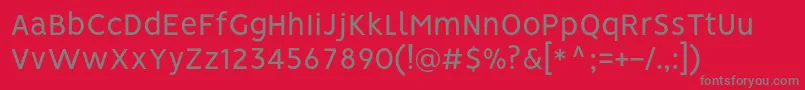 Vision Font – Gray Fonts on Red Background