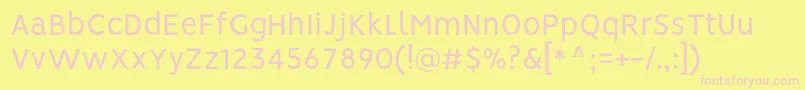 Vision Font – Pink Fonts on Yellow Background