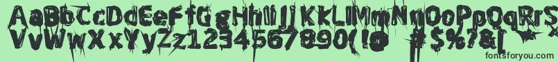 GhostEverywhere Font – Black Fonts on Green Background