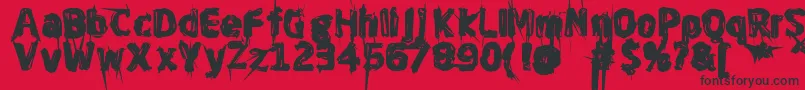 Шрифт GhostEverywhere – чёрные шрифты на красном фоне