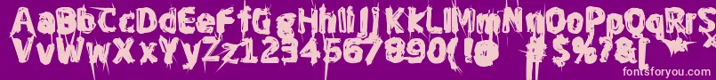 GhostEverywhere Font – Pink Fonts on Purple Background