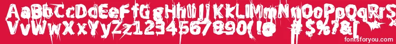 GhostEverywhere Font – White Fonts on Red Background