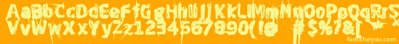 GhostEverywhere Font – Yellow Fonts on Orange Background